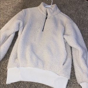 Warm and fuzzy Sherpa half zip